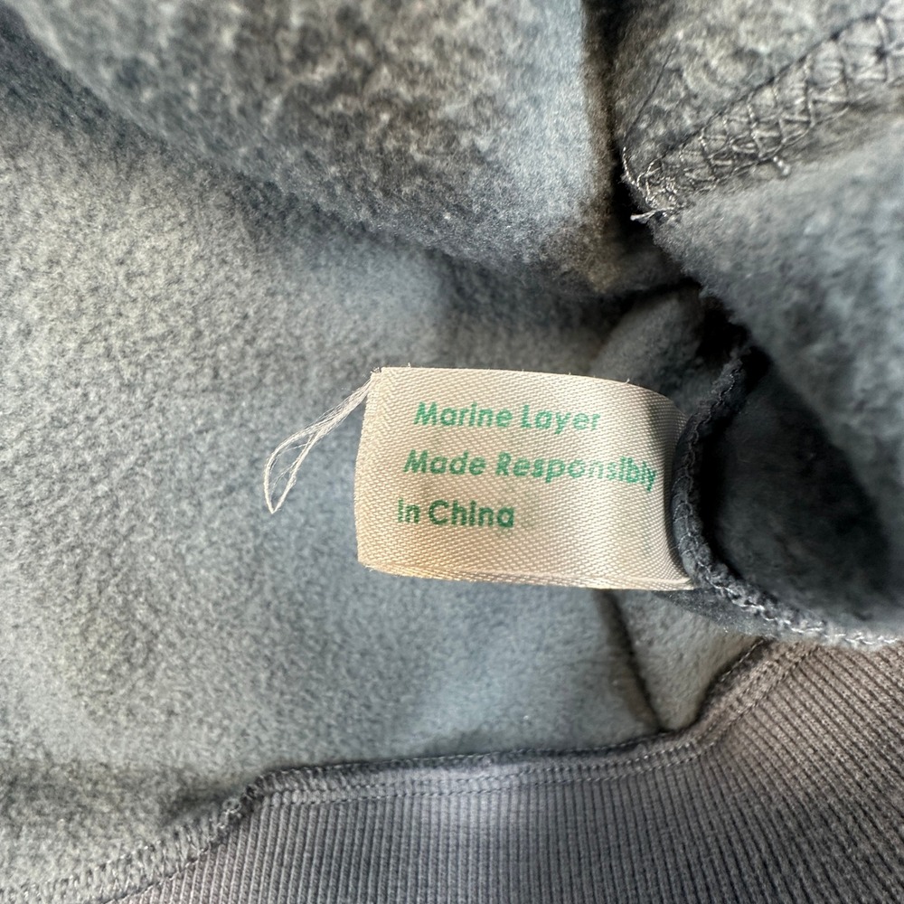 Marine Layer Archive Hoodie Mens Small Multi Colorblock Stripe Pullover Retro - Picture 9 of 9